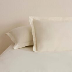 Karaca Home Basic Ruffled 2-Piece Cotton Pillowcase Set 50x70 cm - Ecru , 8680214401347