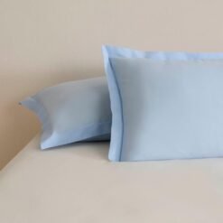 Karaca Home Basic Ruffled 2-Piece Cotton Pillowcase Set 50x70 cm - Blue , 8680214401392