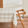 Karaca Home Luna Plaid PVC Tablecloth 100x140 cm - Beige/White, 8680214401743