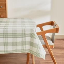 Karaca Home Luna Plaid PVC Tablecloth 100x140 cm - Green/White, 8680214401767