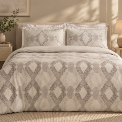 Karaca Home Chain 100% Cotton Double Satin Duvet Cover Set 200 x 220 cm, 8680214402382