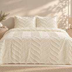 Karaca Home Arlina Geo Ecru Single Bedspread Set 160 × 240 cm, 8680214404607