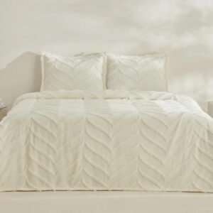 Karaca Home Arlina Geo Ecru Single Bedspread Set 160x240 cm - 1 Pillowcase Included, 8680214404607