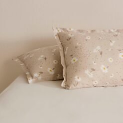 Karaca Home Daisy 2-Piece Cotton Pillowcase Set 50x70 cm - Beige/White Floral Print, 8680214407080