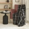 Karaca Home Flannel Throw TV Blanket 120x150 cm - Black/Grey , 8680214408179
