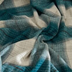 Alternative view of Karaca Home Flannel Throw TV Blanket 120x150 cm - Turquoise/White, 8680214408193