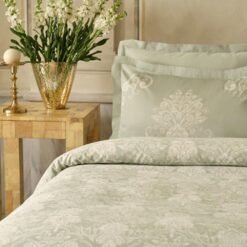 Alternative view of Karaca Home Holly 80 Thread Count 100% Cotton Satin Double Duvet Cover Set 200x220 cm - Mint, 8680214409992