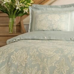 Alternative view of Karaca Home Owen 80 Thread Count 100% Cotton Satin Double Duvet Cover Set 200x220 cm - Light Blue, 8680214410004