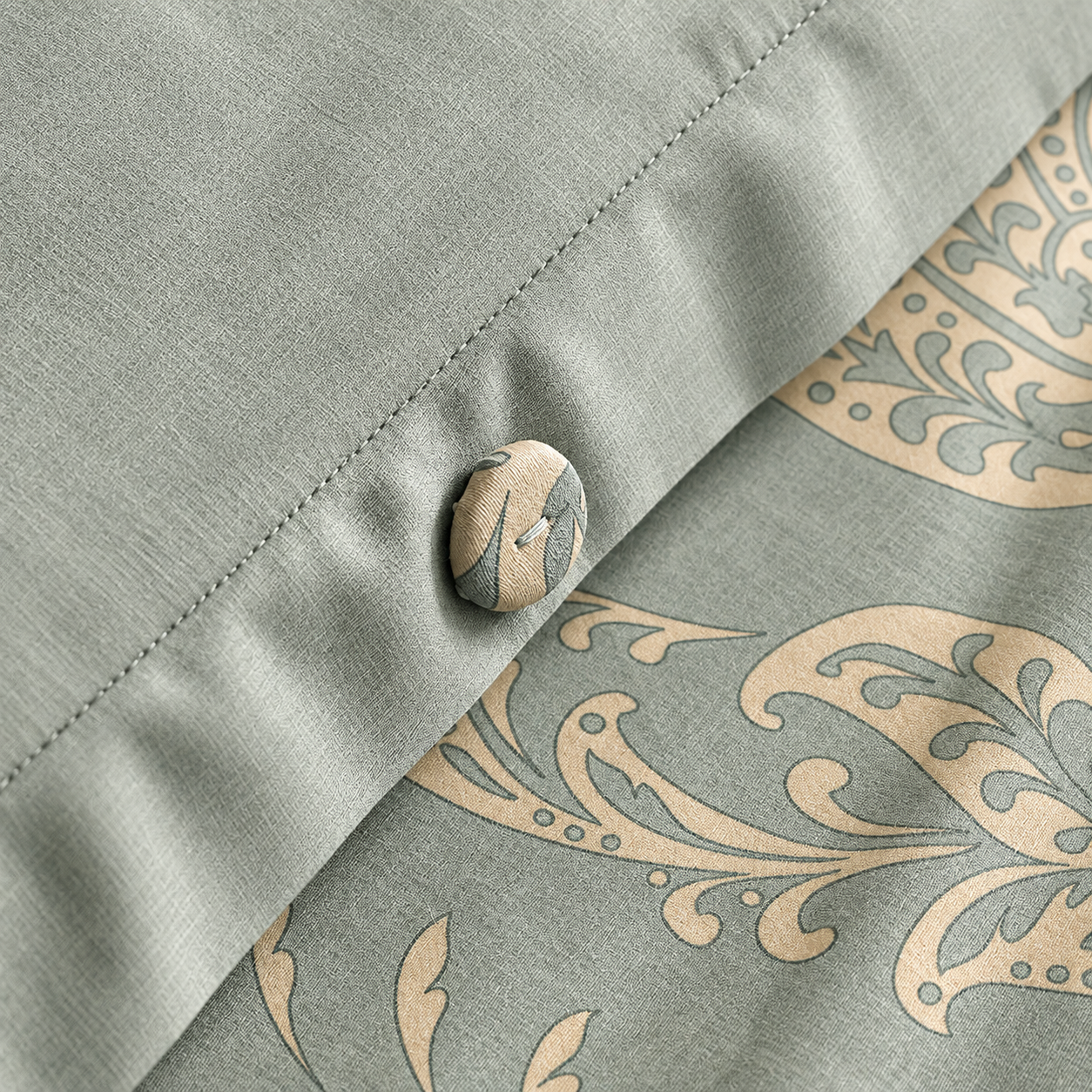 Karaca Home Owen 80 Thread Count 100% Cotton Satin Double Duvet Cover Set 200 × 220 cm – Light Blue, 8680214410004 4 Karaca Home Owen 80 Thread Count 100% Cotton Satin Double Duvet Cover Set 200 × 220 cm – Light Blue, 8680214410004 - Image 4