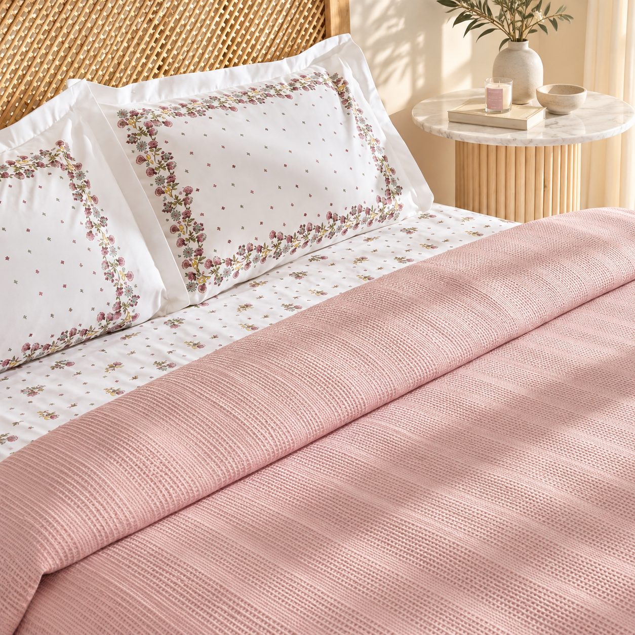 Karaca Home Roshell 100% Cotton Single Pike Set – Powder Pink, 8680214410233 3 Karaca Home Roshell 100% Cotton Single Pike Set – Powder Pink, 8680214410233 - Image 3
