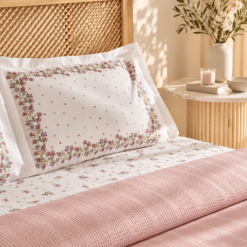 Alternative view of Karaca Home Roshell 100% Cotton Single Pike Set – Powder Pink, 8680214410233