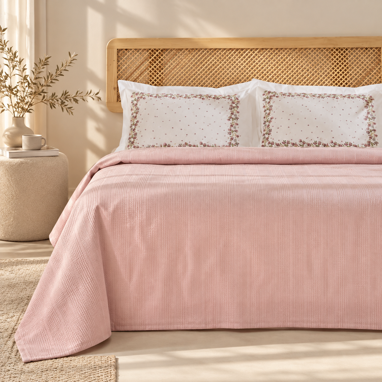 Karaca Home Roshell 100% Cotton Single Pike Set – Powder Pink, 8680214410233 1 Karaca Home Roshell 100% Cotton Single Pike Set – Powder Pink, 8680214410233