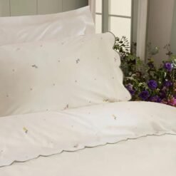 Alternative view of Karaca Home Brodeli Nellie Embroidered 100% Cotton Double Duvet Cover Set 200x220 cm - White, 8680214410752