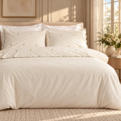 Karaca Home Brodeli Nellie Embroidered 100% Cotton Double Duvet Cover Set 200 x 220 cm, 8680214410752