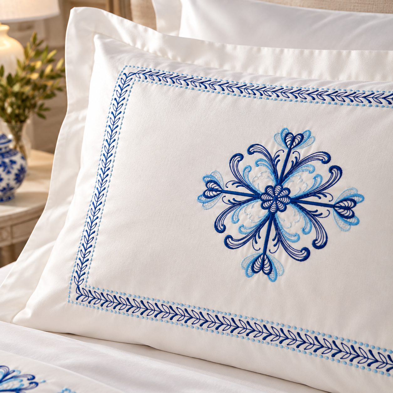 Karaca Home Clarissa Embroidered 100% Cotton Double Duvet Cover Set 200 x 220 cm, 8680214410769 4 Karaca Home Clarissa Embroidered 100% Cotton Double Duvet Cover Set 200 x 220 cm, 8680214410769 - Image 4