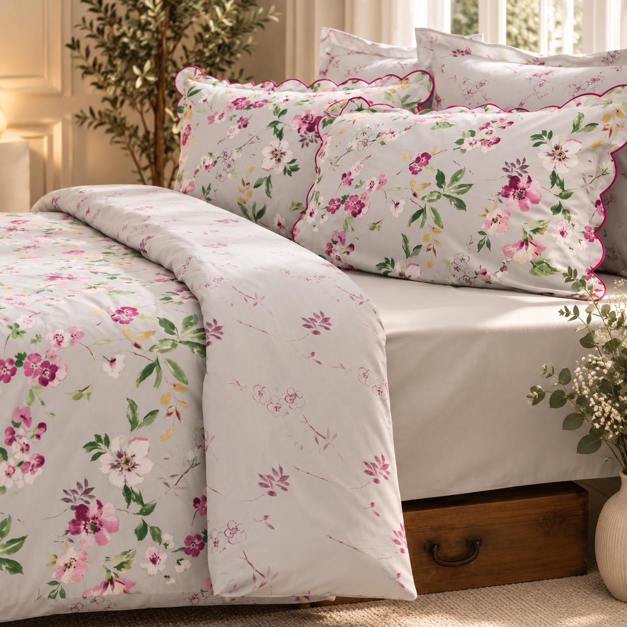 Karaca Home Sierra 100% Cotton Double Duvet Cover Set 200 x 220 cm, 8680214415634 2 Karaca Home Sierra 100% Cotton Double Duvet Cover Set 200 x 220 cm, 8680214415634 - Image 2