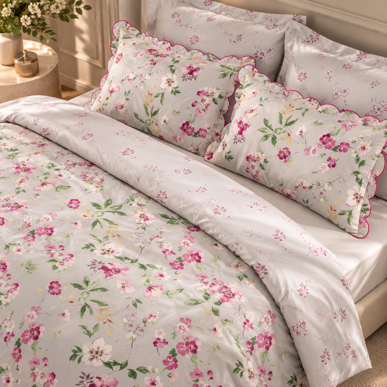 Karaca Home Sierra 100% Cotton Double Duvet Cover Set 200 x 220 cm, 8680214415634 3 Karaca Home Sierra 100% Cotton Double Duvet Cover Set 200 x 220 cm, 8680214415634 - Image 3