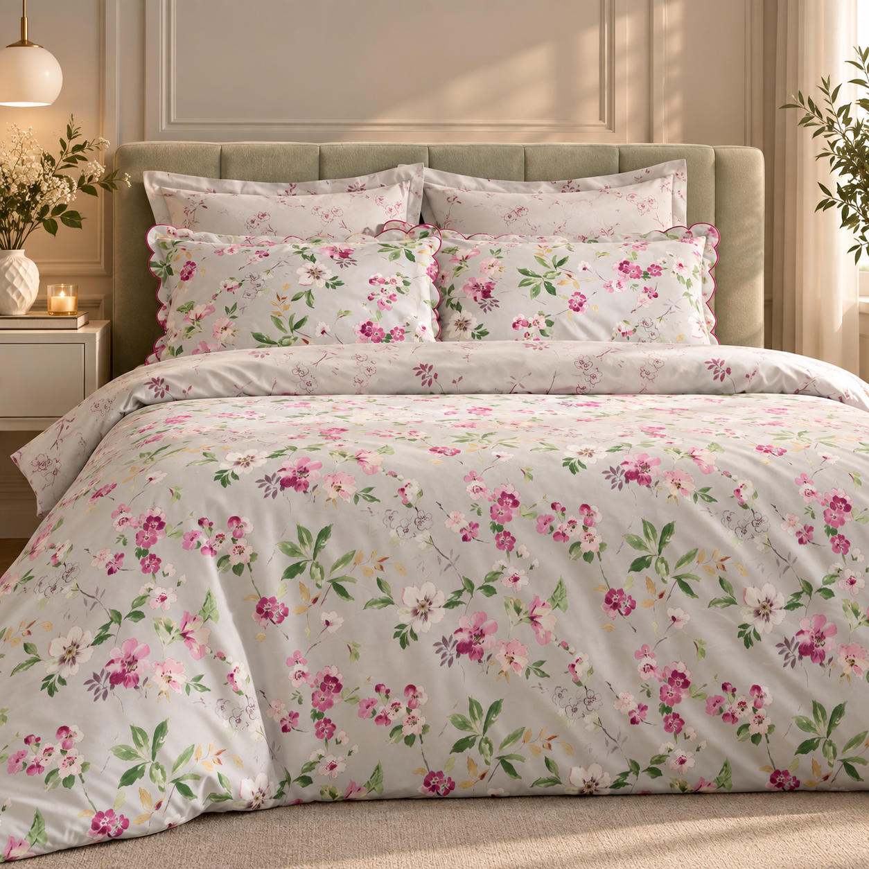 Karaca Home Sierra 100% Cotton Double Duvet Cover Set 200 x 220 cm, 8680214415634 1 Karaca Home Sierra 100% Cotton Double Duvet Cover Set 200 x 220 cm, 8680214415634