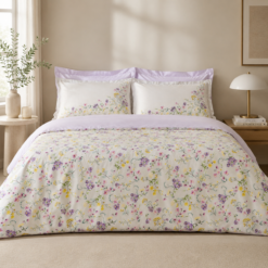 Karaca Home Eliana 100% Cotton Single Duvet Cover Set 160 x 220 cm – Lilac, 8680214416075