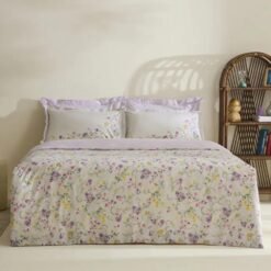 Karaca Home Eliana 100% Cotton Single Duvet Cover Set 160x220 cm - Lilac, 8680214416075