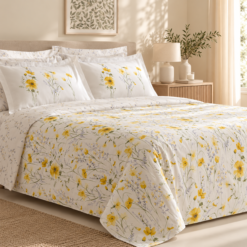 Karaca Home Rosella 100% Cotton Single Duvet Cover Set 160 × 220 cm – Yellow, 8680214416099
