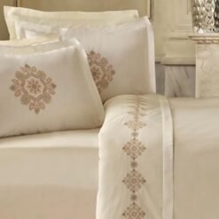 Alternative view of Karaca Home Kelsey Embroidered 100% Cotton Double Duvet Cover Set 200x220 cm - White, 8680214416938