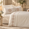 Karaca Home Kelsey Embroidered 100% Cotton Double Duvet Cover Set 200 x 220 cm, 8680214416938