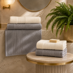 Karaca Home Line Soft 100% Cotton 4-Piece Turkish Bath Set, 8680214416952
