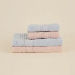 Alternative view of Karaca Home Line Soft 100% Cotton 4-Piece Turkish Bath Set - Pink/Blue, 8680214416969
