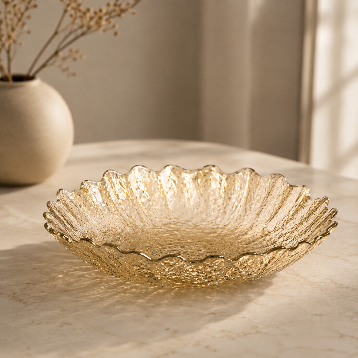 Karaca Home Jolie Gold Decorative Plate 33 cm, 8680214417560 1 Karaca Home Jolie Gold Decorative Plate 33 cm, 8680214417560