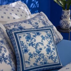 Karaca Home Rosario Filled Cushion 45?45 cm - Blue/White, 8680214417836