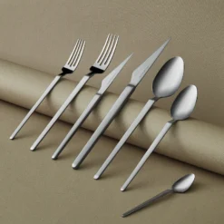 Karaca Elegance Glacial Platinum 84-Piece Cutlery Set for 12 People | 18/10 Stainless Steel, 8683650145028