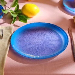 Alternative view of Karaca Reef 7-Piece Cake and Dessert Set - Blue | Elegant Serving Set, 8683650324133