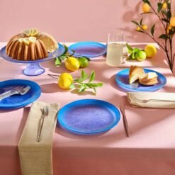 Karaca Reef 7-Piece Cake and Dessert Set - Blue | Elegant Serving Set, 8683650324133