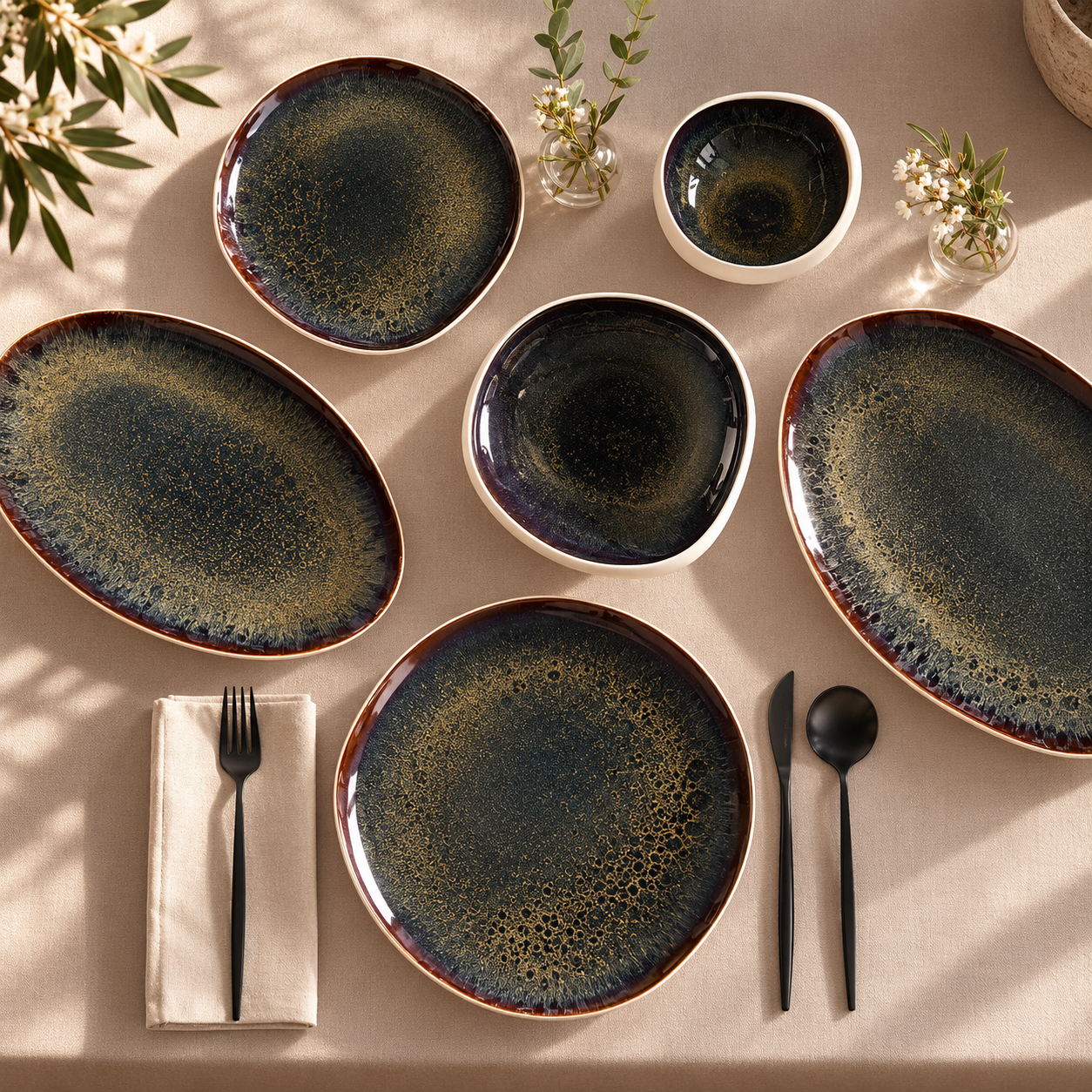 Karaca Earth Collection Galactic 55-Piece Dinner Set for 12 People – White, 8683650327776 4 Karaca Earth Collection Galactic 55-Piece Dinner Set for 12 People – White, 8683650327776 - Image 4