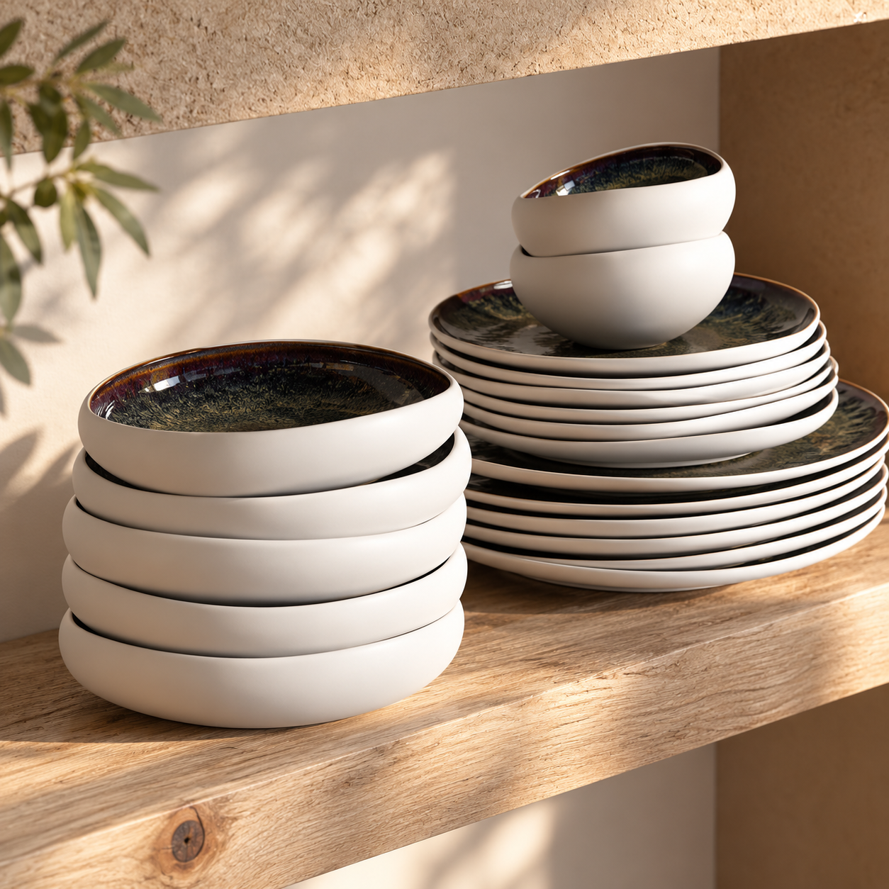 Karaca Earth Collection Galactic 55-Piece Dinner Set for 12 People – White, 8683650327776 6 Karaca Earth Collection Galactic 55-Piece Dinner Set for 12 People – White, 8683650327776 - Image 6