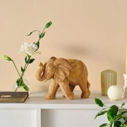 Karaca Renato Elephant Figurine - Natural Beige, 8683650340713