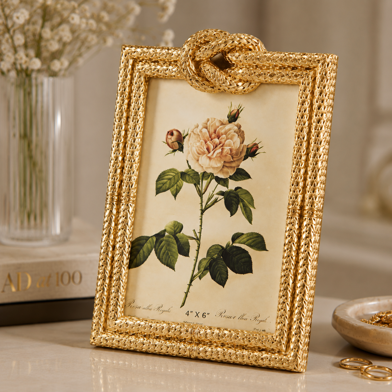 Karaca Home Node Gold Photo Frame 10 x 15 cm, 8683650340805 2 Karaca Home Node Gold Photo Frame 10 x 15 cm, 8683650340805 - Image 2