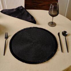 Karaca Kristina 2-Piece Black Placemat Set 38 cm, 8683650341888