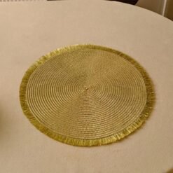 Karaca Kristina 2-Piece Gold Placemat Set 38 cm, 8683650341895