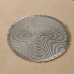 Karaca Kristina 2-Piece Grey Placemat Set 38 cm, 8683650341901