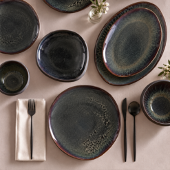 Alternative view of Karaca Earth Collection Galactic 55-Piece Dinner Set for 12 People - Black, 8683650346524