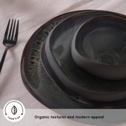 Alternative view of Karaca Earth Collection Galactic 55-Piece Dinner Set for 12 People - Black, 8683650346524