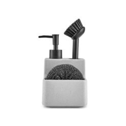 Alternative view of Karaca Darin Multifunction Soap Grey Dispenser and Kitchen Organizer 550 ml | 3-in-1 Countertop Set, 8683650364214