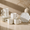 Karaca Ezgi 6-Piece Coffee Cup Set with Saucers 90 ml, 8683650366201 11 Karaca Ezgi 6-Piece Coffee Cup Set with Saucers 90 ml, 8683650366201 - Image 4