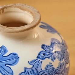 Alternative view of Karaca Mariner Decorative Vase 11.5x12.5 cm - Blue/White, 8683650375043