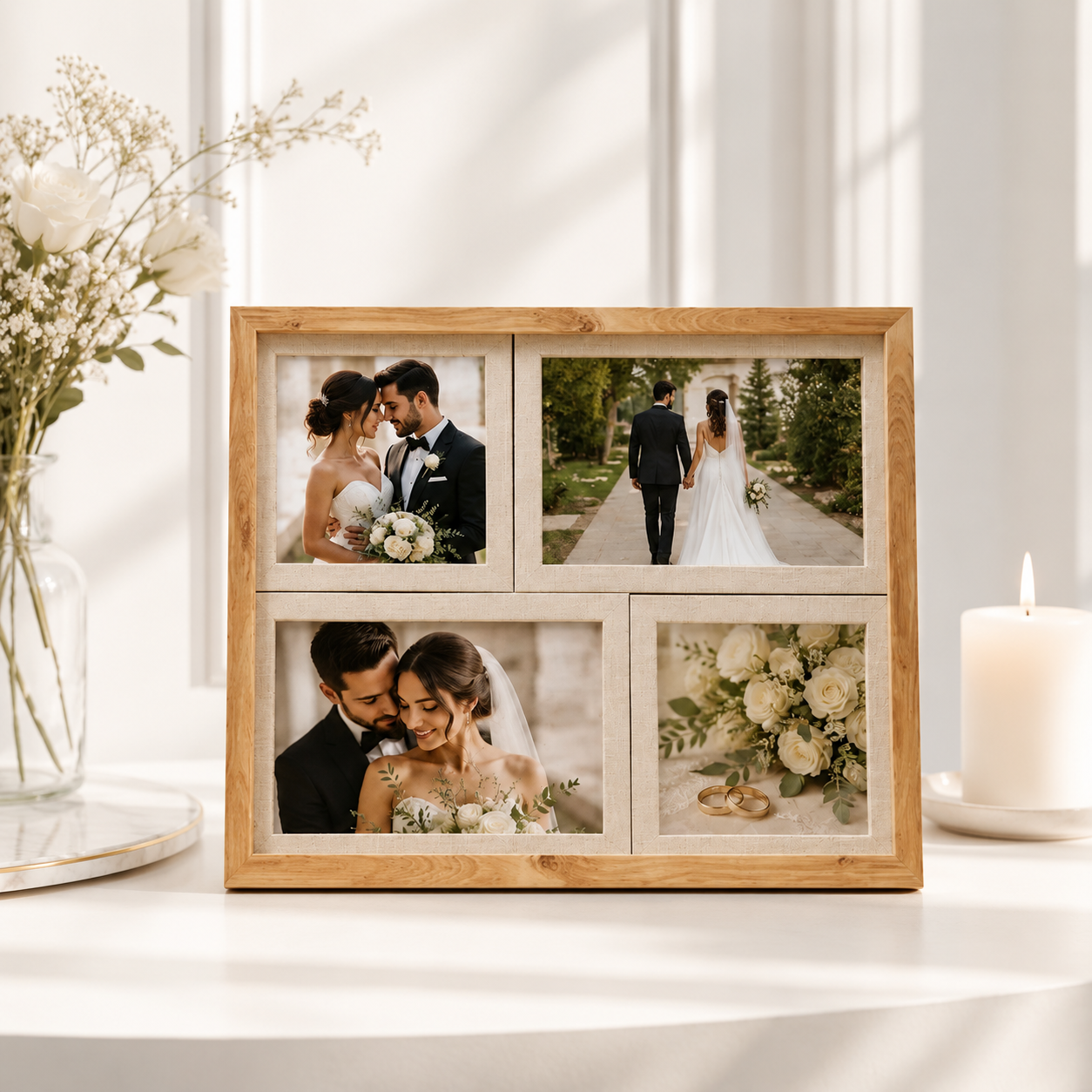 Karaca Habitat Rune 4-Piece Wooden Photo Frame 27.8 × 22.8 cm, 8683650383260 1 Karaca Habitat Rune 4-Piece Wooden Photo Frame 27.8 × 22.8 cm, 8683650383260