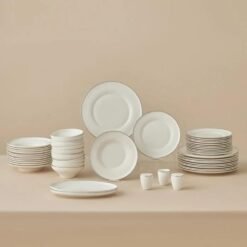 Karaca Stream Bone Alba 53-Piece Dinner Set for 12 People | Fine Bone Porcelain, 8683650383840
