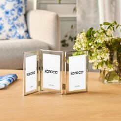 Karaca Home Adrienne 3-Piece Metal Photo Frame Set 10x15 cm - Silver, 8683650387411