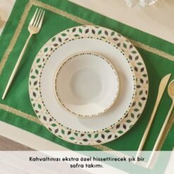 Alternative view of Karaca Forever Bone Almond Tropez 24-Piece Dinner Set for 6 People | Fine Bone Porcelain, 8683650391609